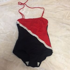 Straight Neck Halter Swimsuit